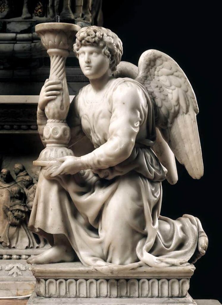 Angel with Candlestick - Michelangelo -1494-1495