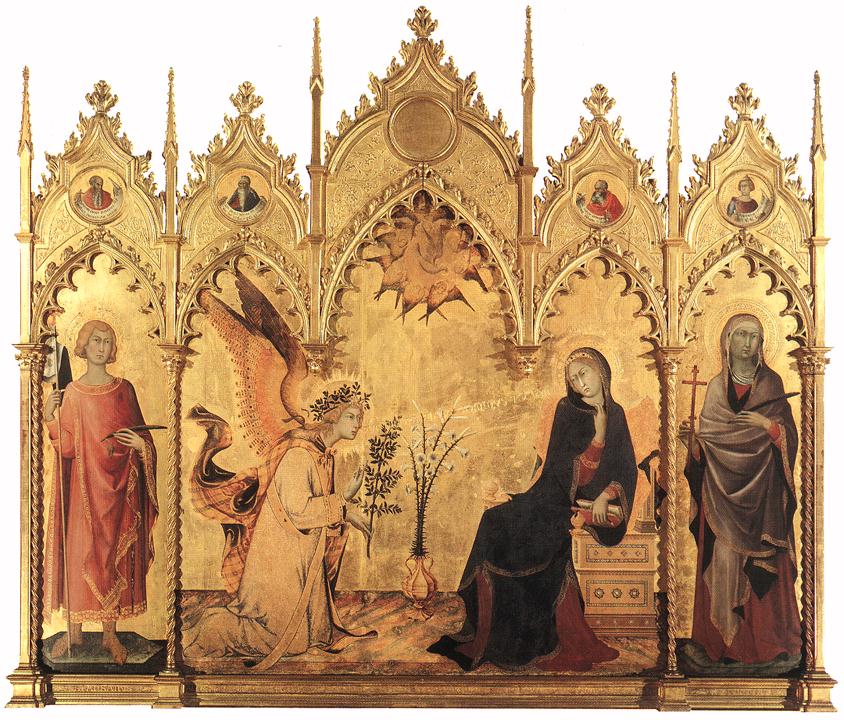 Annunciation with St. Margaret and St. Ansanus (1333) by Simone Martini and Lippo Memmi