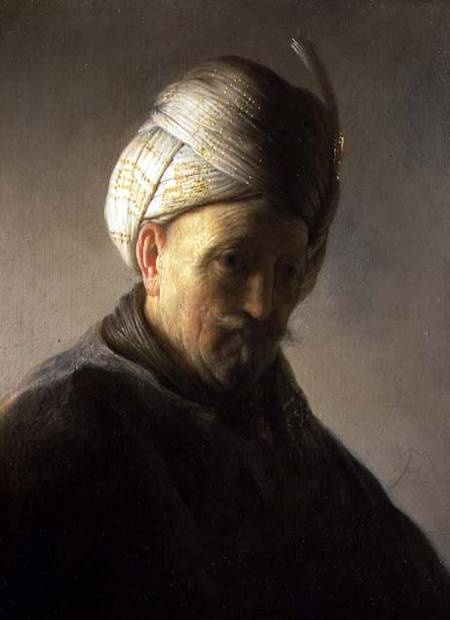 Bust Of A Man Wearing A Turban By Rembrandt - C. 1628