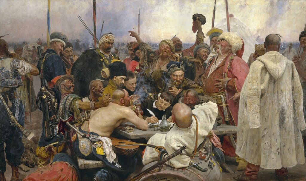 Reply Of The Zaporozhian Cossacks To Sultan Mehmed IV Of The Ottoman Empire By Ilya Repin