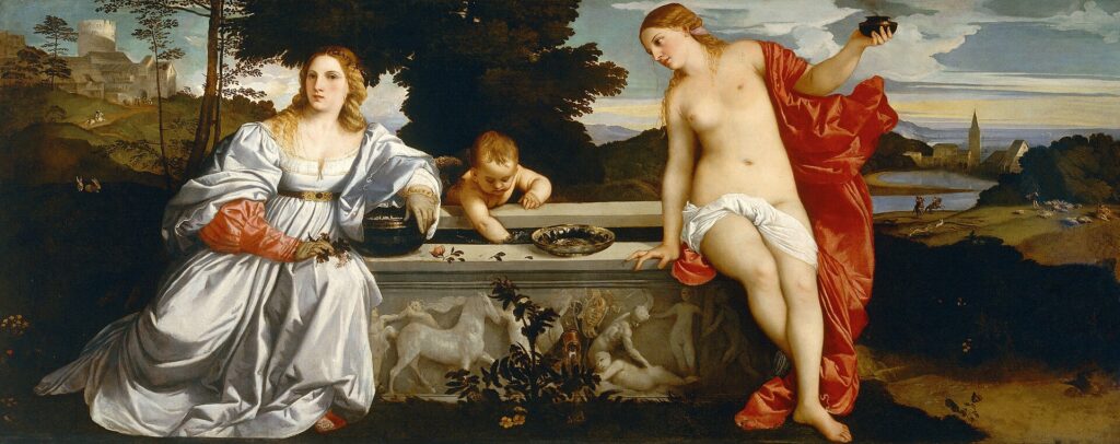 Sacred And Profane Love By Titian - 1514