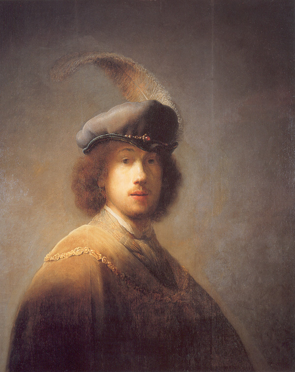 Self-portrait With Plumed Beret By Rembrandt - 1629