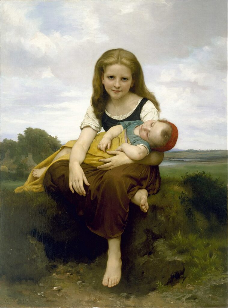 The Elder Sister By William-Adolphe Bouguereau (1869)