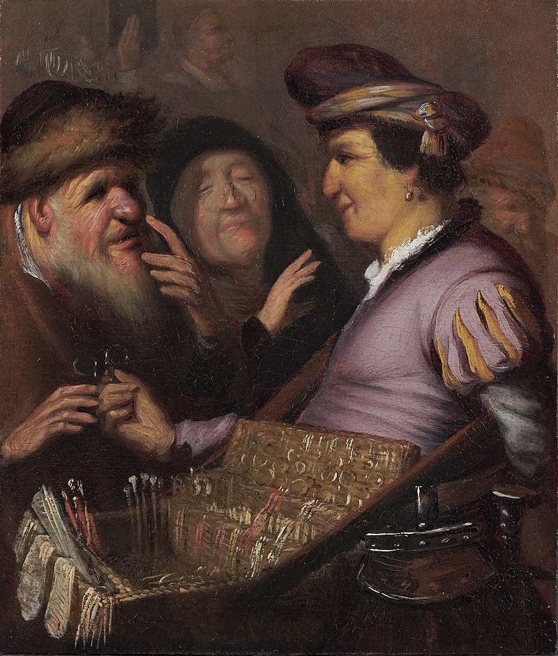 The Spectacles-pedlar (Sight) By Rembrandt - C. 1624