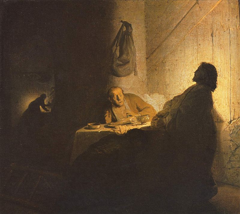 The Supper At Emmaus By Rembrandt - 1629