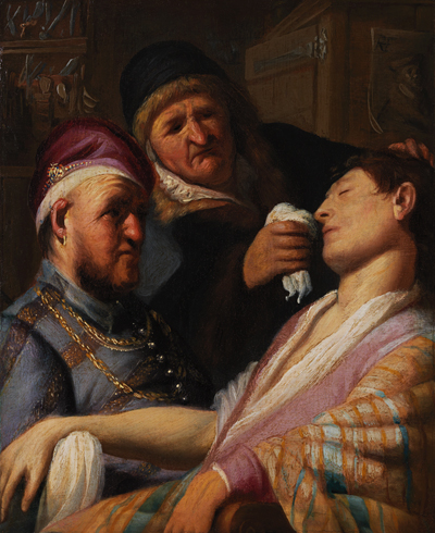 The Unconscious Patient (Smell) By Rembrandt - C. 1624
