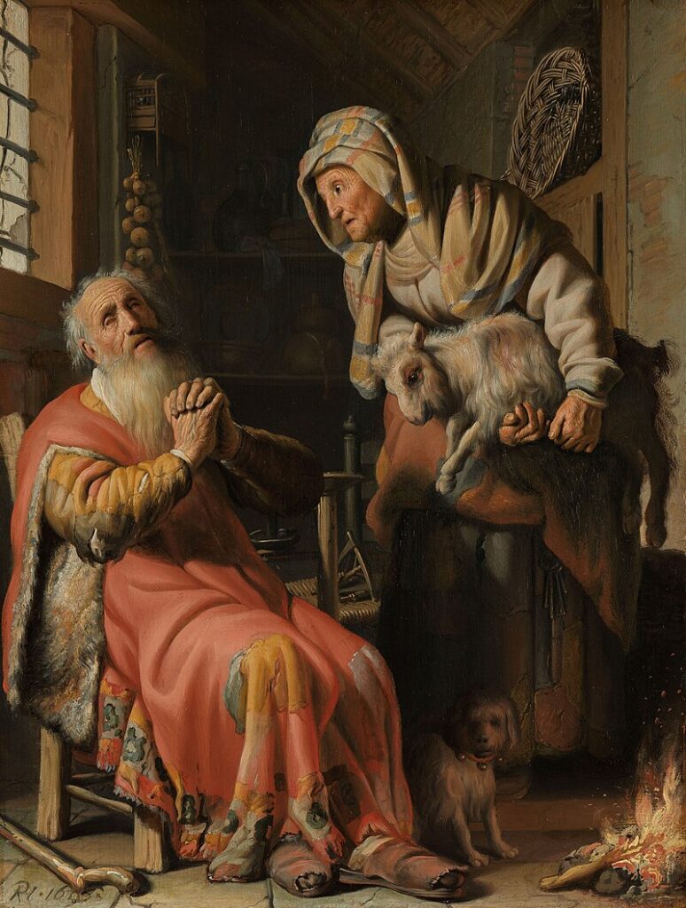 Tobit Accusing Anna Of Stealing The Kid By Rembrandt - 1626