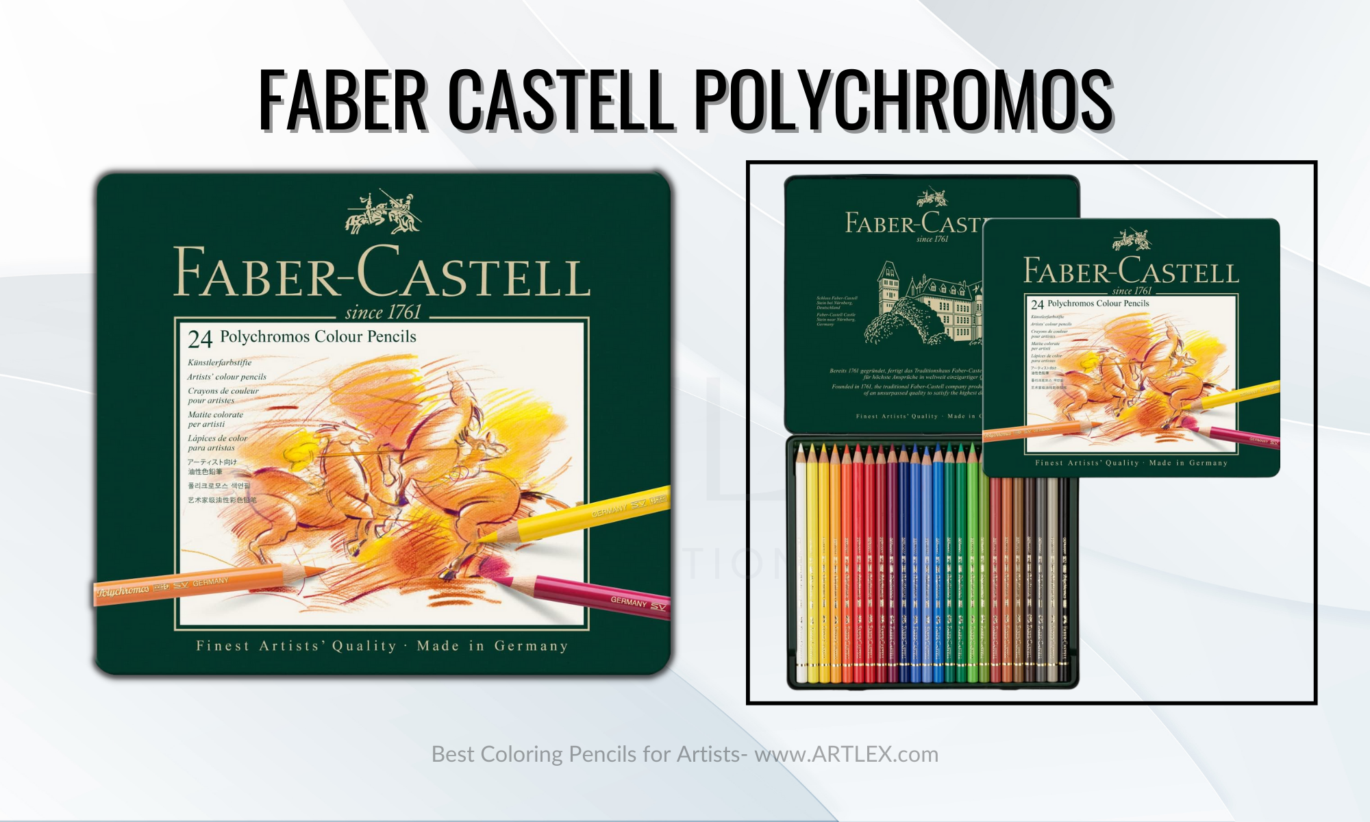 Polychromos Colored Pencils, Colored Pencils 120 Colors Delicate Wood With  Green Box For Sketching 